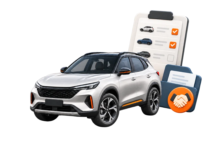 Illustration of vehicle sourcing and comparison options