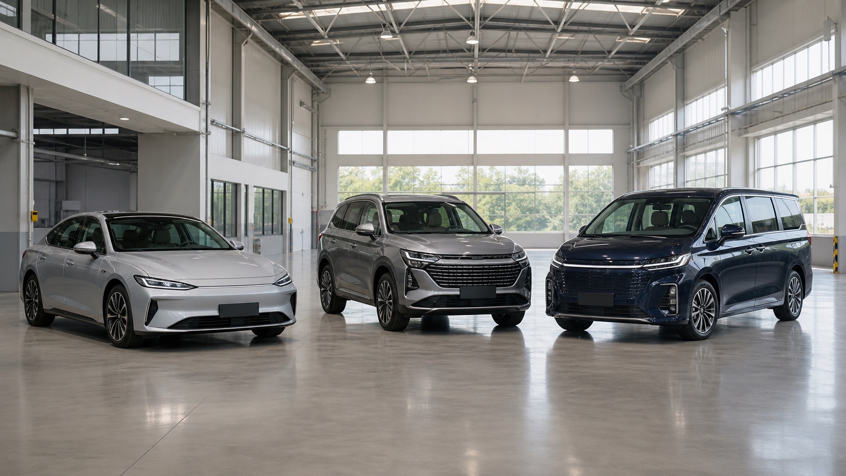 Sedan, SUV and MPV being compared during vehicle sourcing in China