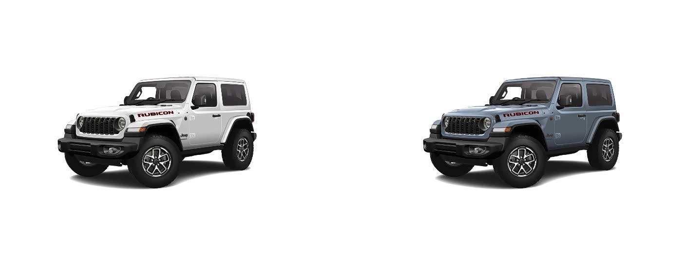 White and Anvil Grey Jeep Wrangler Rubicon Final Edition models