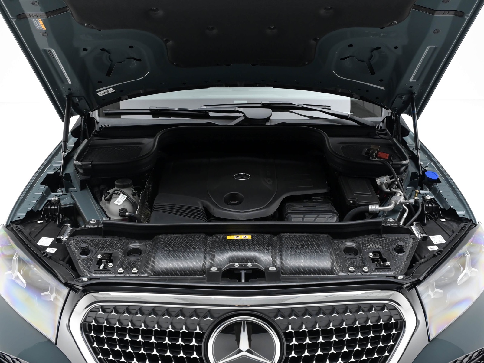 Engine bay of the China-built Mercedes-Benz GLE L