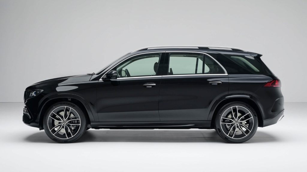 Black China-built Mercedes-Benz GLE L shown in side profile