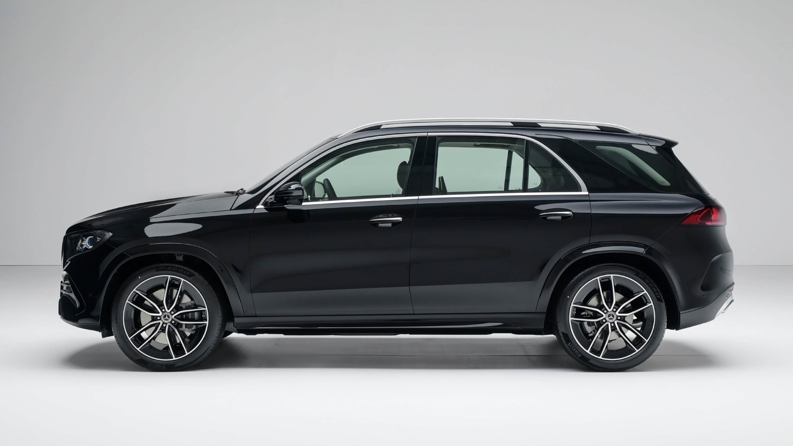 Black China-built Mercedes-Benz GLE L shown in side profile