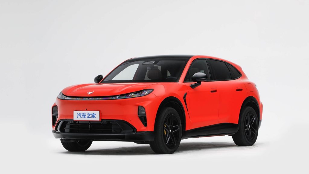 Orange Arcfox Alpha T7 shown from the front three-quarter angle