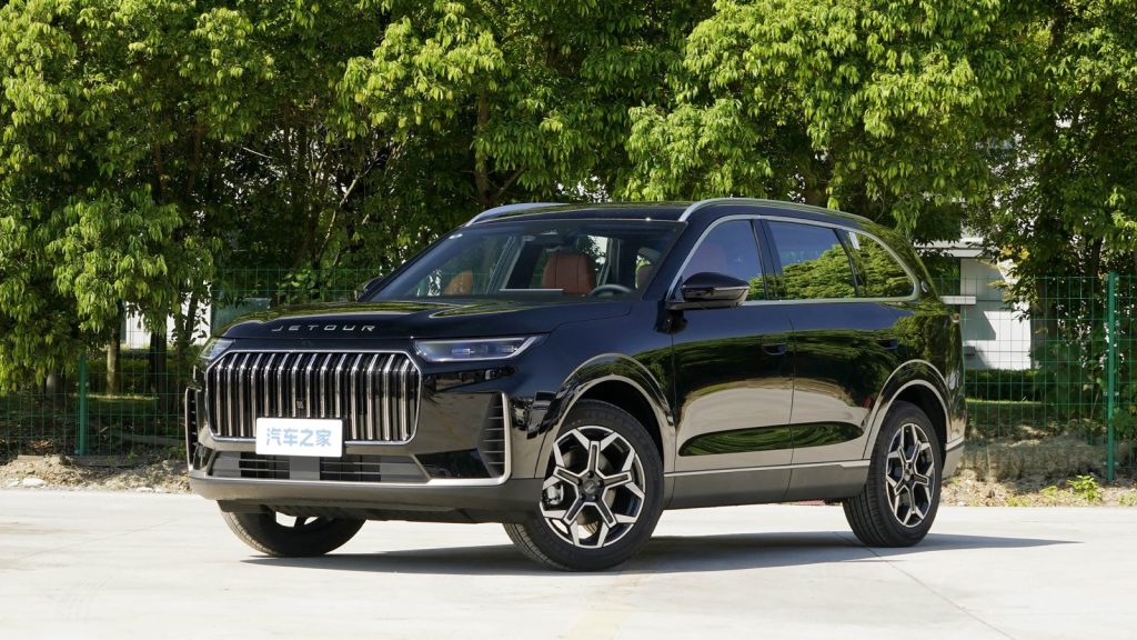 Black all-new Jetour X90 shown from the front three-quarter angle