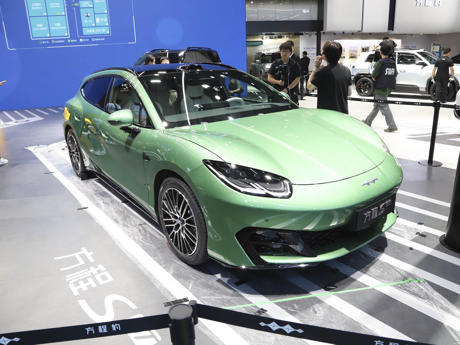 Green Fangchengbao Formula S GT front three-quarter view