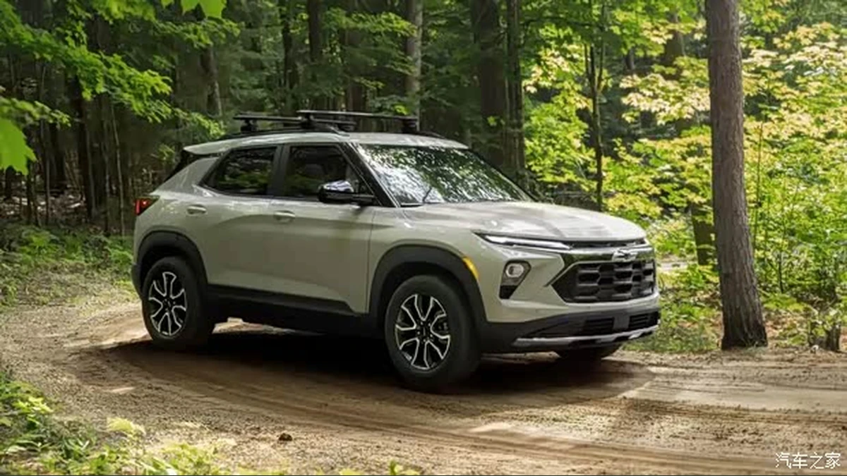 2027 Chevrolet Trailblazer Z71 driving on a forest trail
