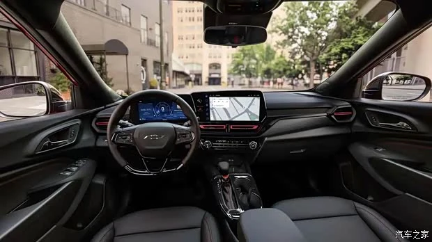 Dashboard and front cabin of the 2027 Chevrolet Trax