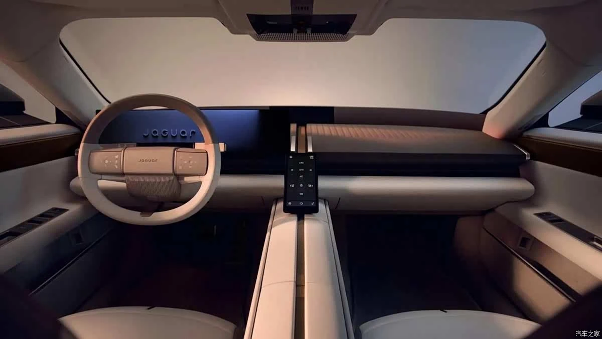 Jaguar Type 01 dashboard with wide OLED display and centre screen
